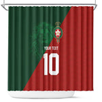 Custom Moroccan Football Shower Curtain Go Glory-The Atlas Lions - African Pride