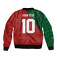Custom Moroccan Football Sleeve Zip Bomber Jacket Go Glory-The Atlas Lions - African Pride