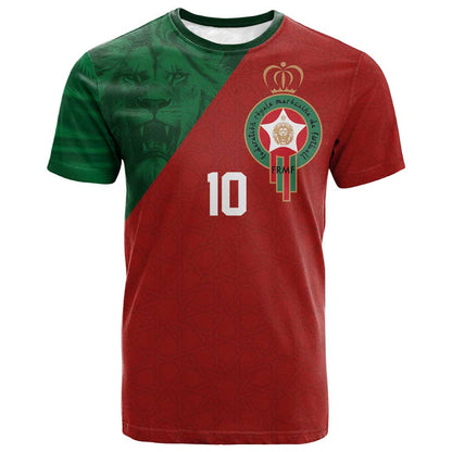 Custom Moroccan Football T shirt Go Glory-The Atlas Lions LT03