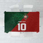 Custom Moroccan Football Tablecloth Go Glory-The Atlas Lions - African Pride