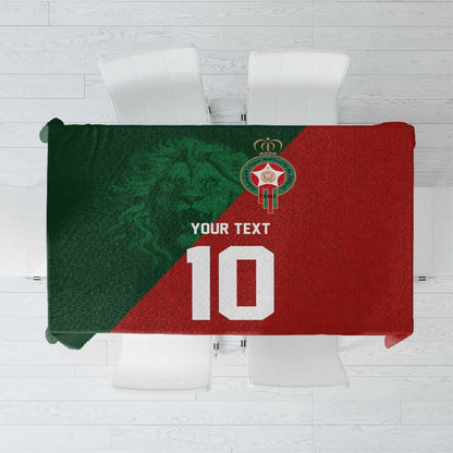 Custom Moroccan Football Tablecloth Go Glory-The Atlas Lions - African Pride