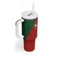 Custom Moroccan Football Tumbler With Handle Go Glory-The Atlas Lions - African Pride
