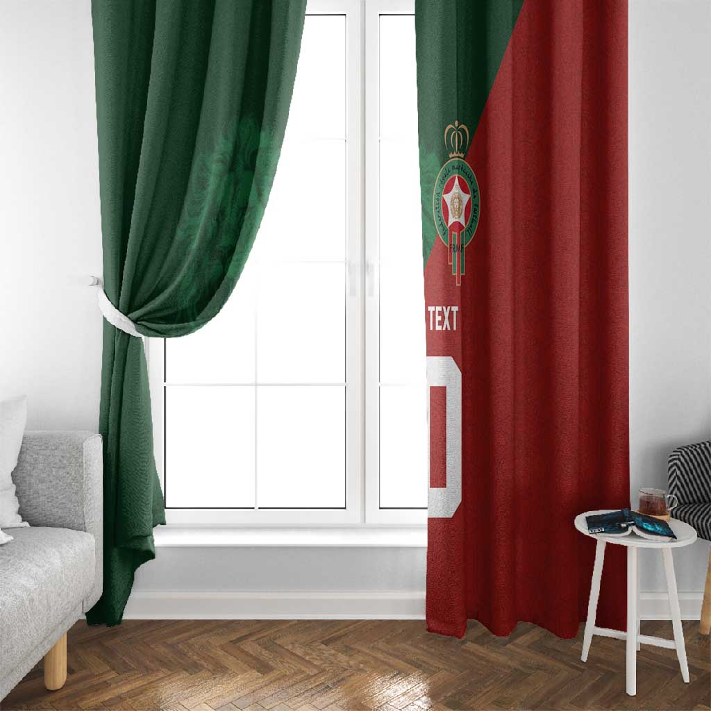 Custom Moroccan Football Window Curtain Go Glory-The Atlas Lions - African Pride