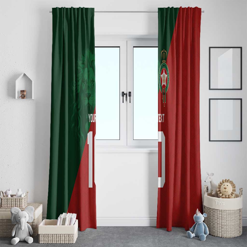 Custom Moroccan Football Window Curtain Go Glory-The Atlas Lions - African Pride