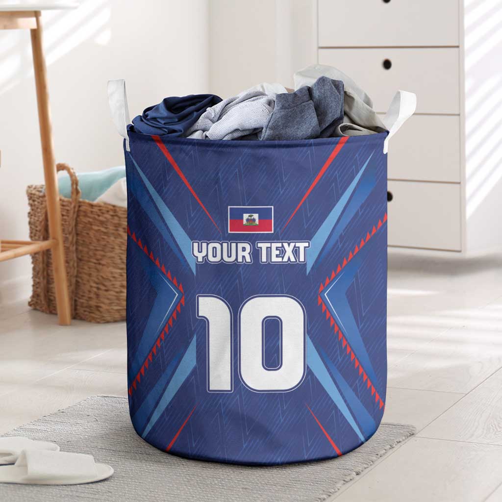Custom Afro Haiti Football Laundry Basket Sporty Style - African Pride