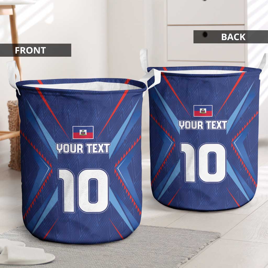 Custom Afro Haiti Football Laundry Basket Sporty Style - African Pride