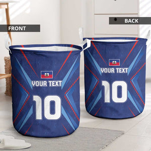 Custom Afro Haiti Football Laundry Basket Sporty Style - African Pride