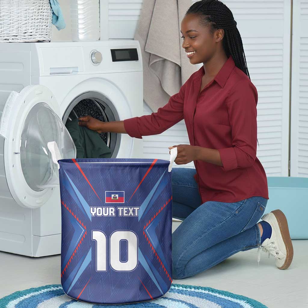 Custom Afro Haiti Football Laundry Basket Sporty Style - African Pride