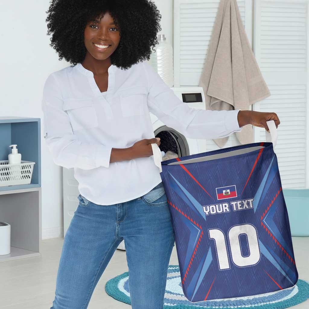 Custom Afro Haiti Football Laundry Basket Sporty Style - African Pride
