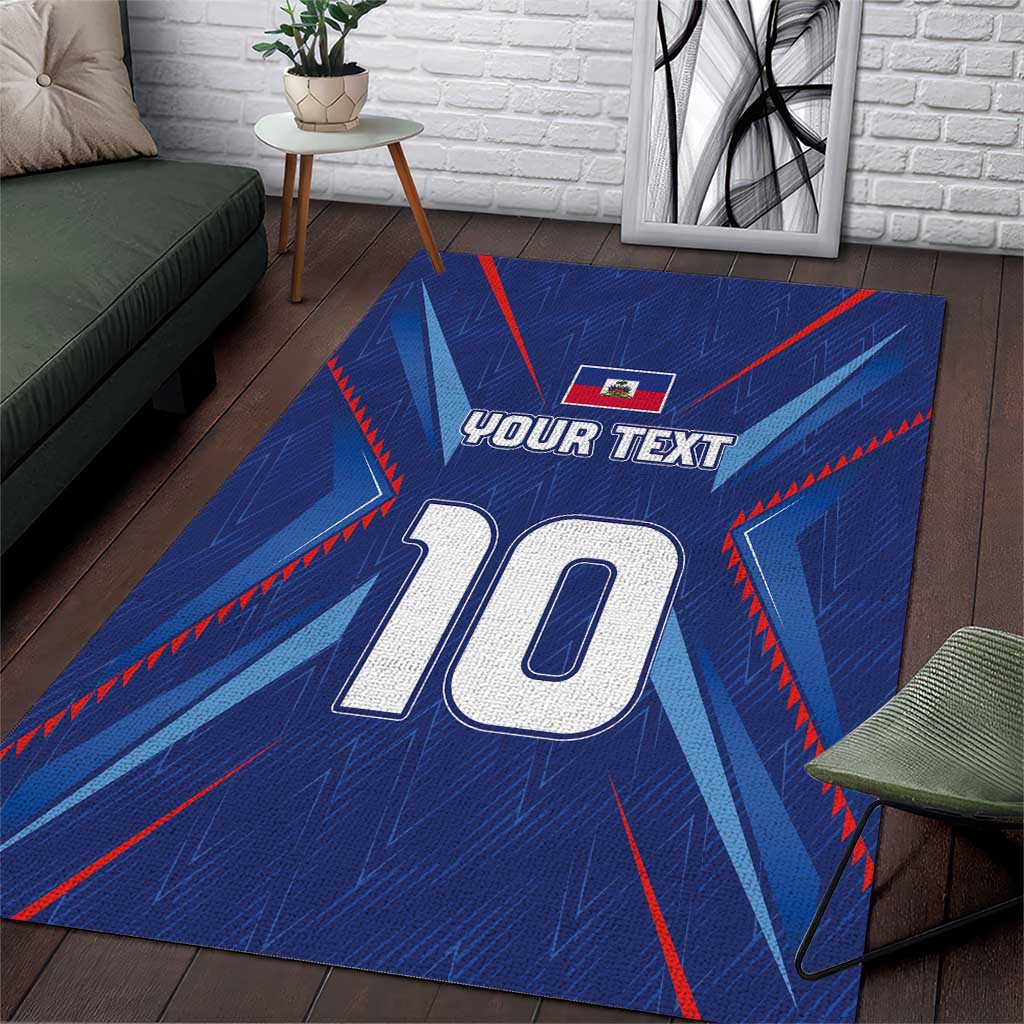 Custom Afro Haiti Football Area Rug Sporty Style - African Pride