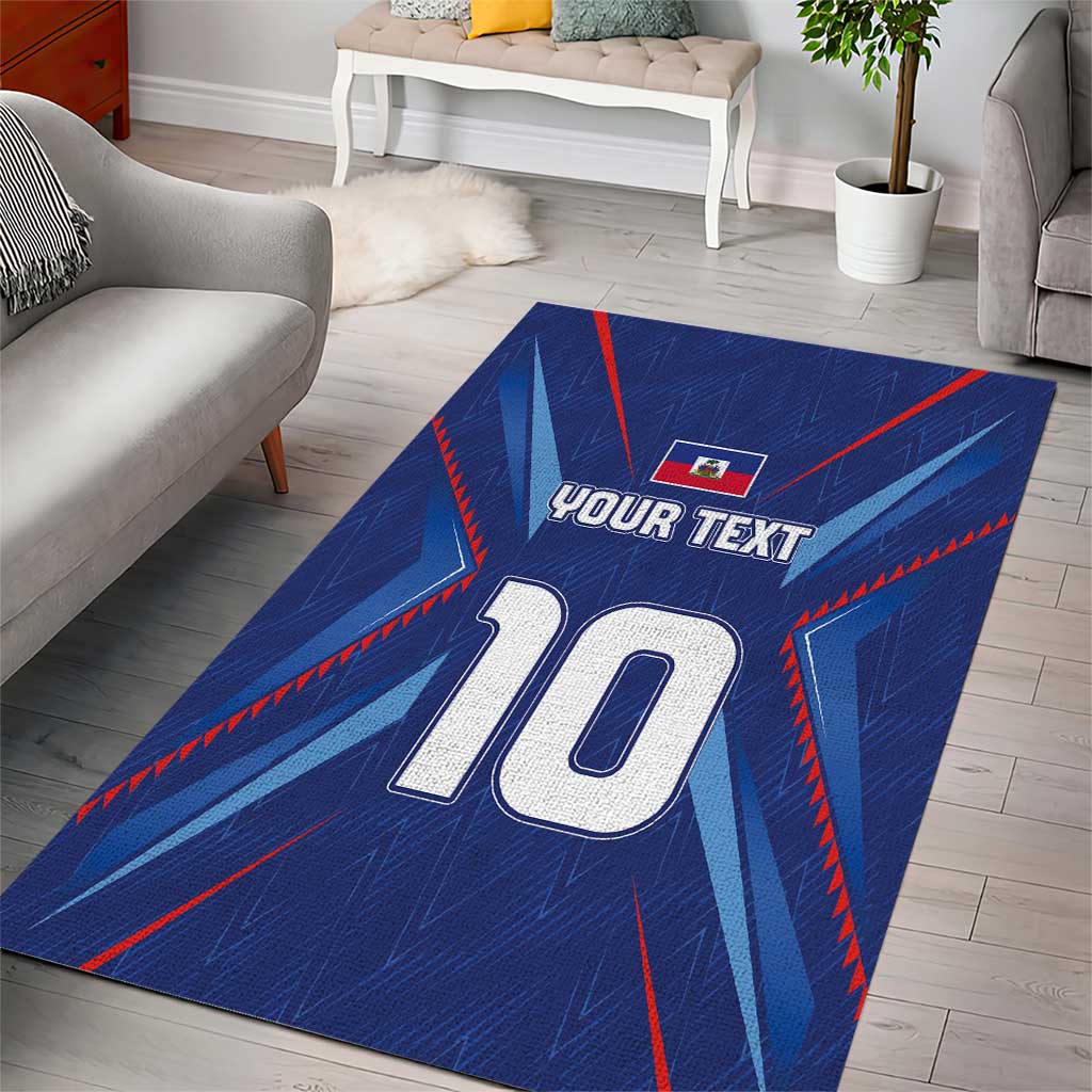 Custom Afro Haiti Football Area Rug Sporty Style - African Pride