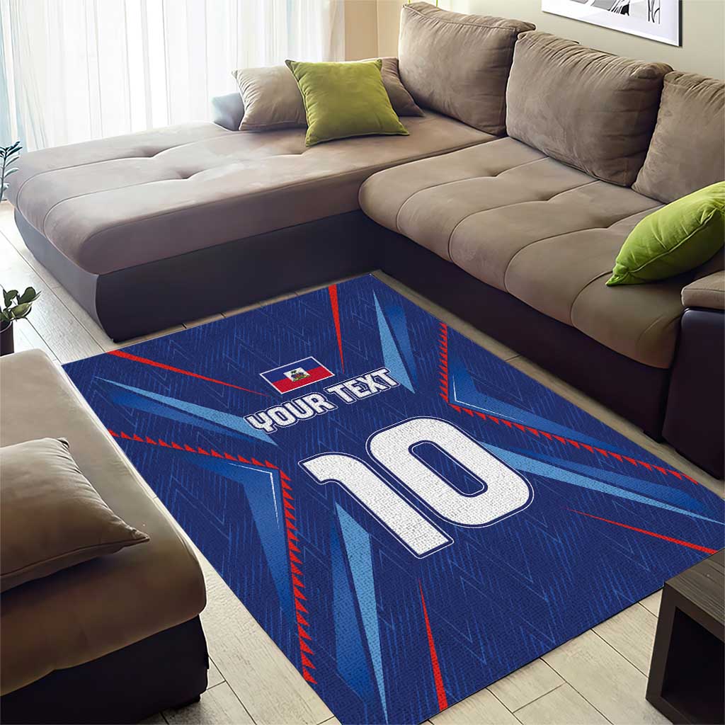 Custom Afro Haiti Football Area Rug Sporty Style - African Pride