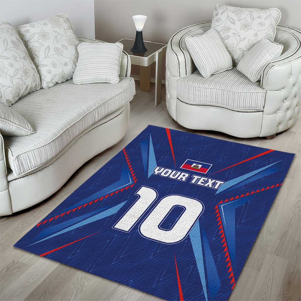 Custom Afro Haiti Football Area Rug Sporty Style - African Pride