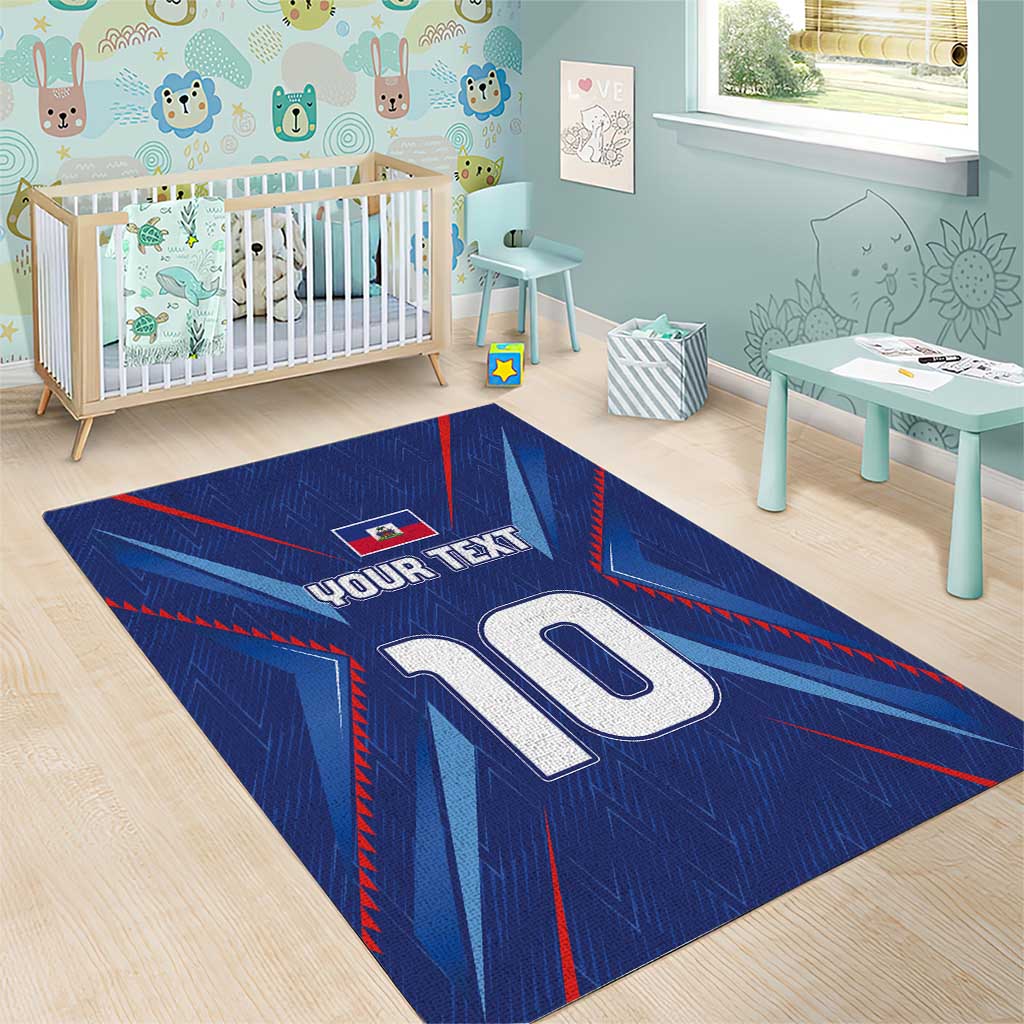 Custom Afro Haiti Football Area Rug Sporty Style - African Pride