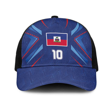 Custom Afro Haiti Football Baseball Net Cap Sporty Style - African Pride