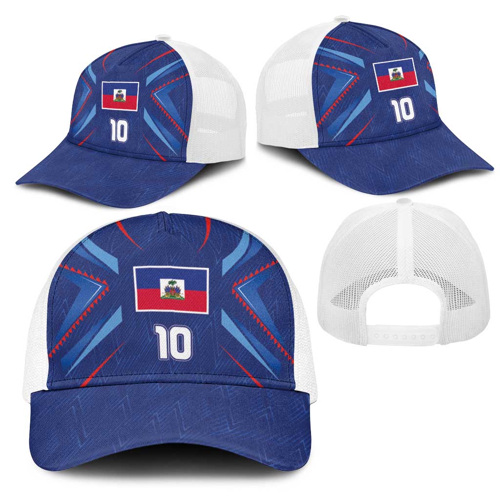 Custom Afro Haiti Football Baseball Net Cap Sporty Style - African Pride