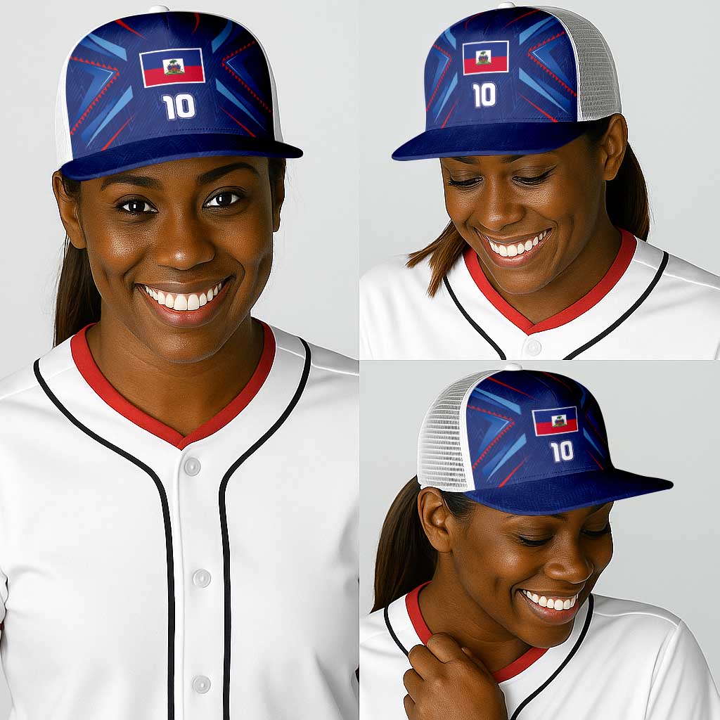 Custom Afro Haiti Football Baseball Net Cap Sporty Style - African Pride
