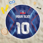 Custom Afro Haiti Football Beach Blanket Sporty Style - African Pride