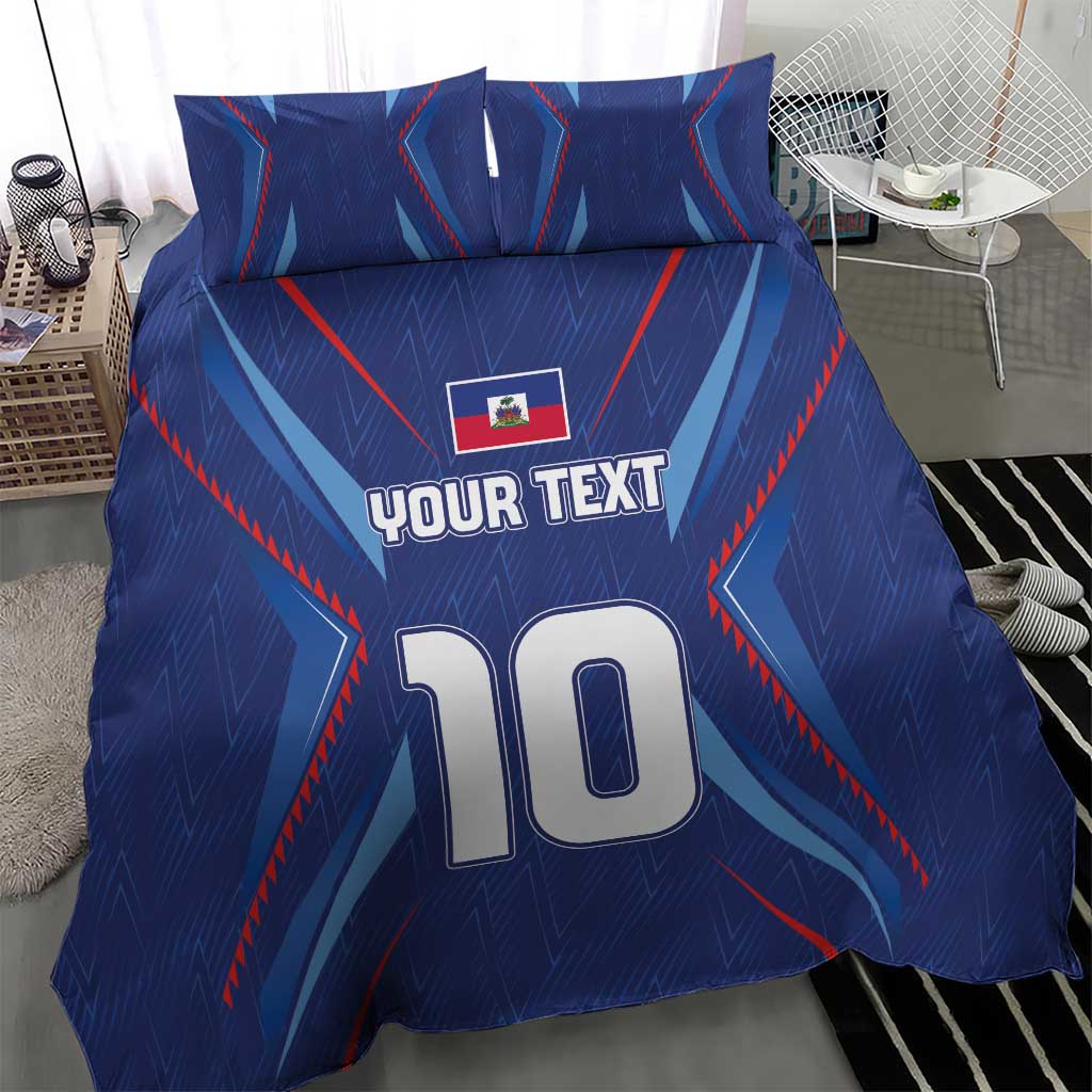 Custom Afro Haiti Football Bedding Set Sporty Style - African Pride