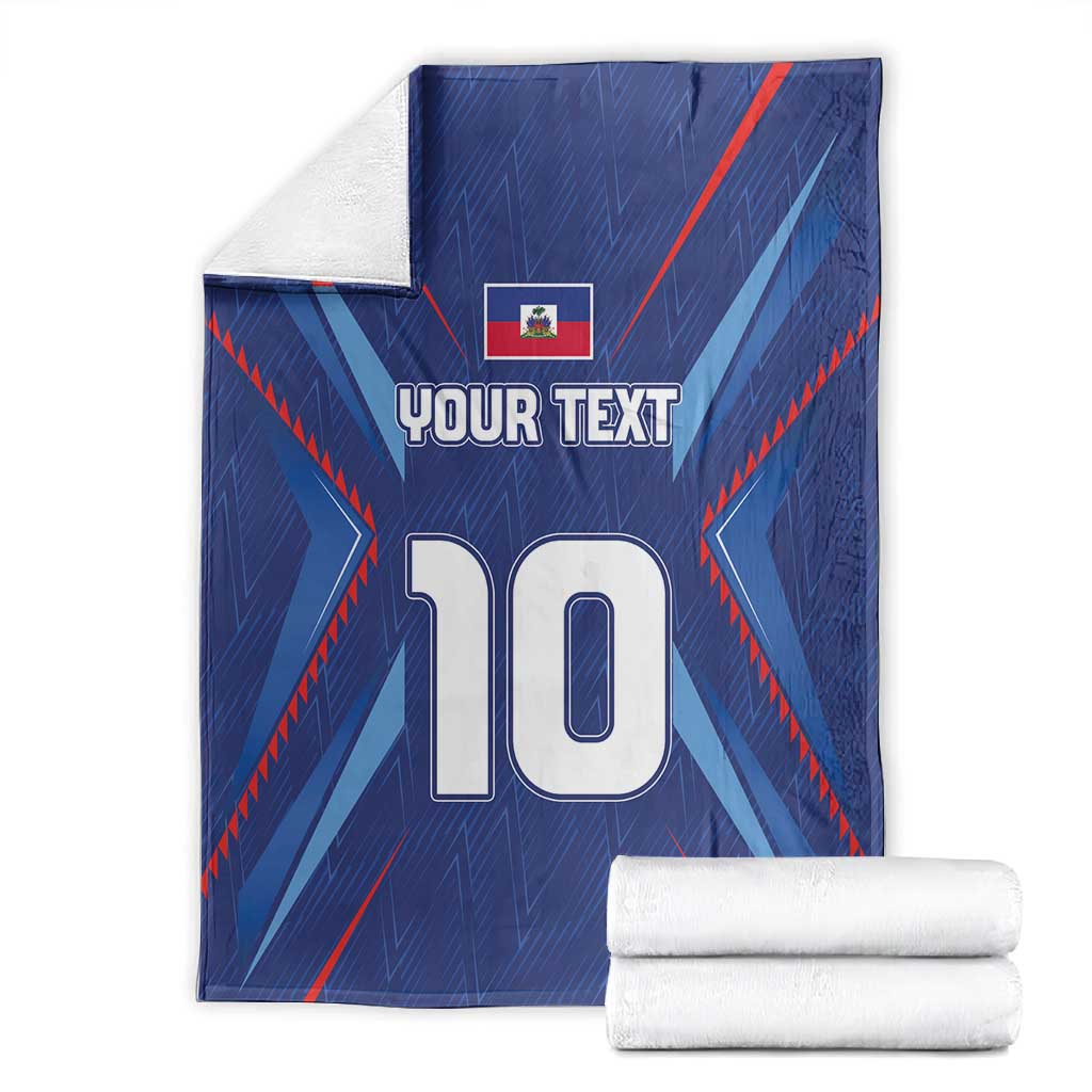 Custom Afro Haiti Football Blanket Sporty Style - African Pride