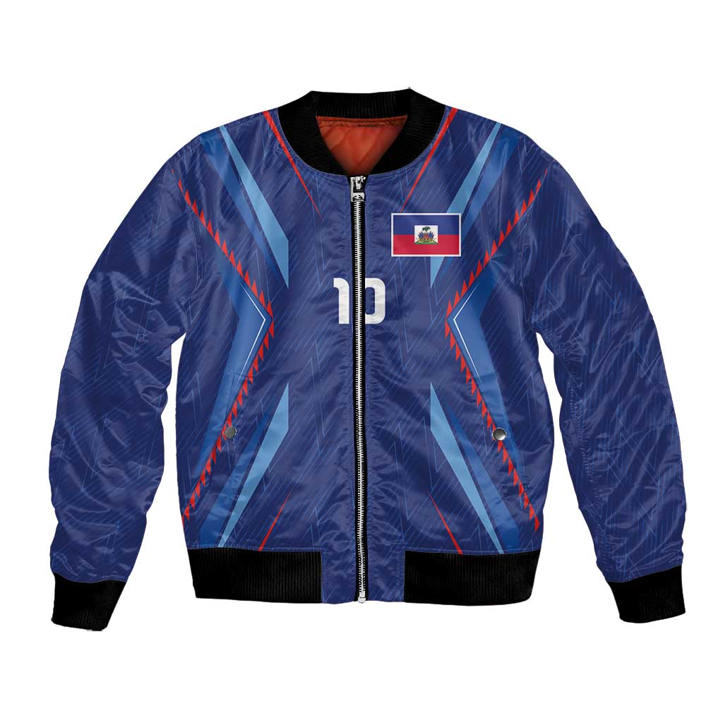 Custom Afro Haiti Football Bomber Jacket Sporty Style - African Pride