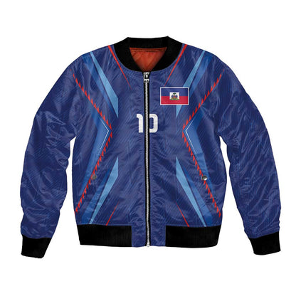 Custom Afro Haiti Football Bomber Jacket Sporty Style - African Pride