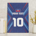 Custom Afro Haiti Football Canvas Wall Art Sporty Style - African Pride