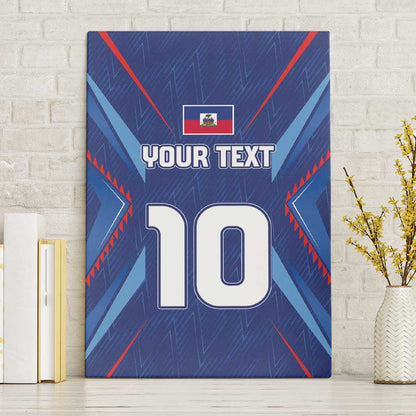 Custom Afro Haiti Football Canvas Wall Art Sporty Style - African Pride