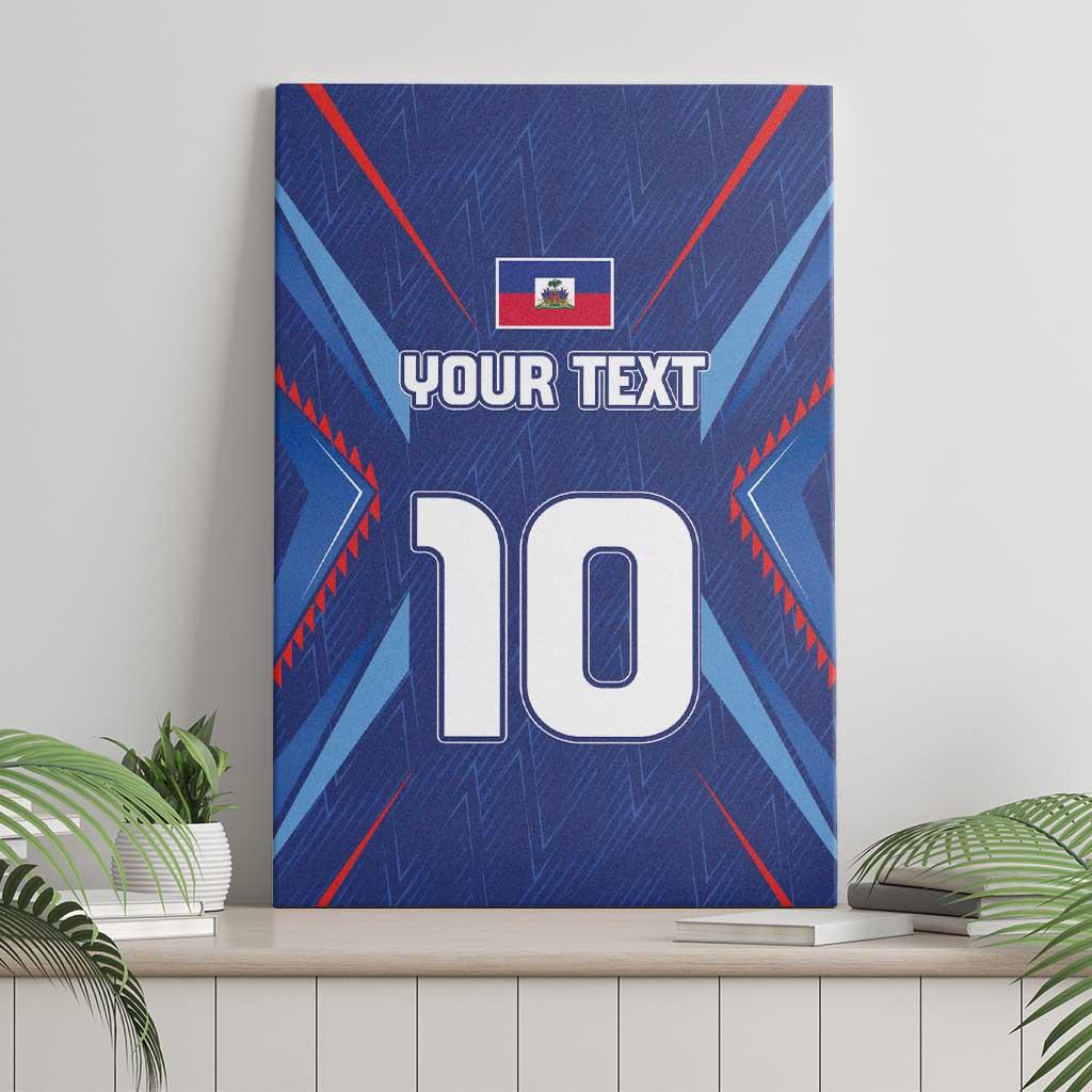 Custom Afro Haiti Football Canvas Wall Art Sporty Style - African Pride