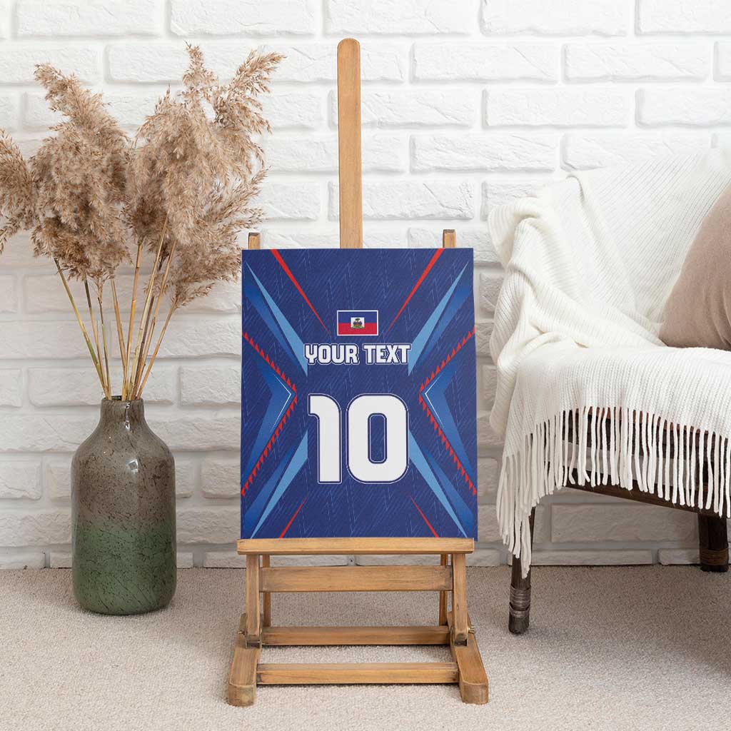 Custom Afro Haiti Football Canvas Wall Art Sporty Style - African Pride