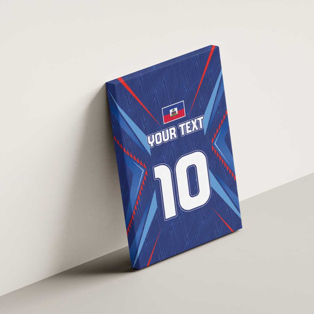 Custom Afro Haiti Football Canvas Wall Art Sporty Style - African Pride