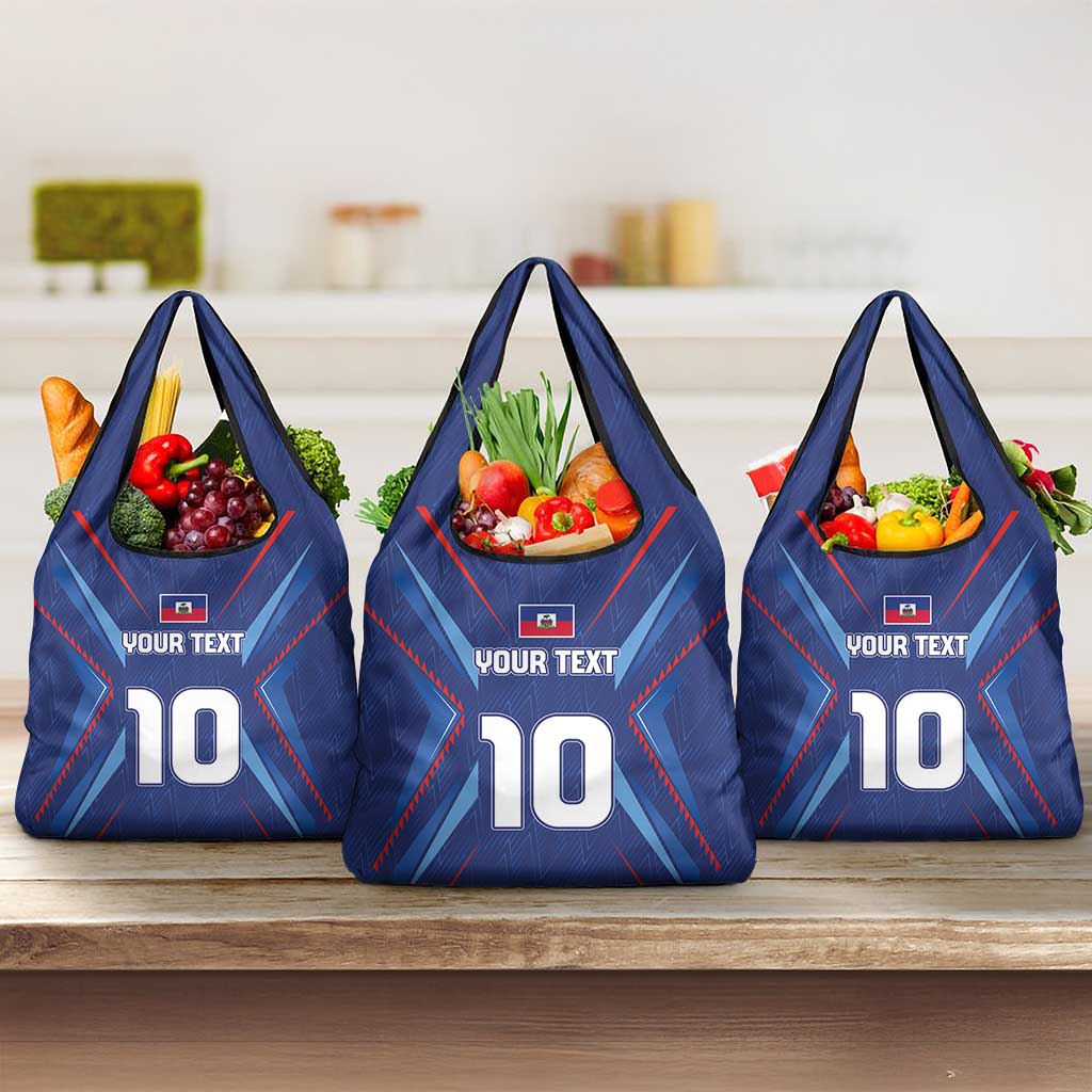 Custom Afro Haiti Football Grocery Bag Sporty Style - African Pride