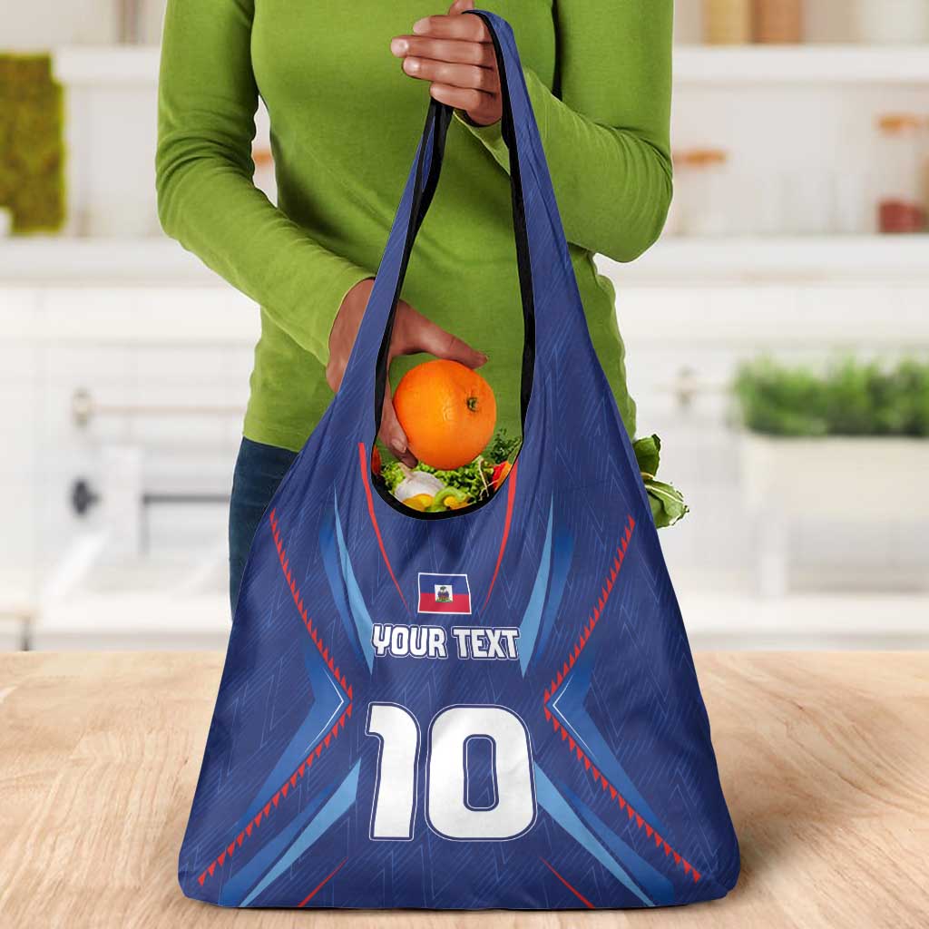 Custom Afro Haiti Football Grocery Bag Sporty Style - African Pride