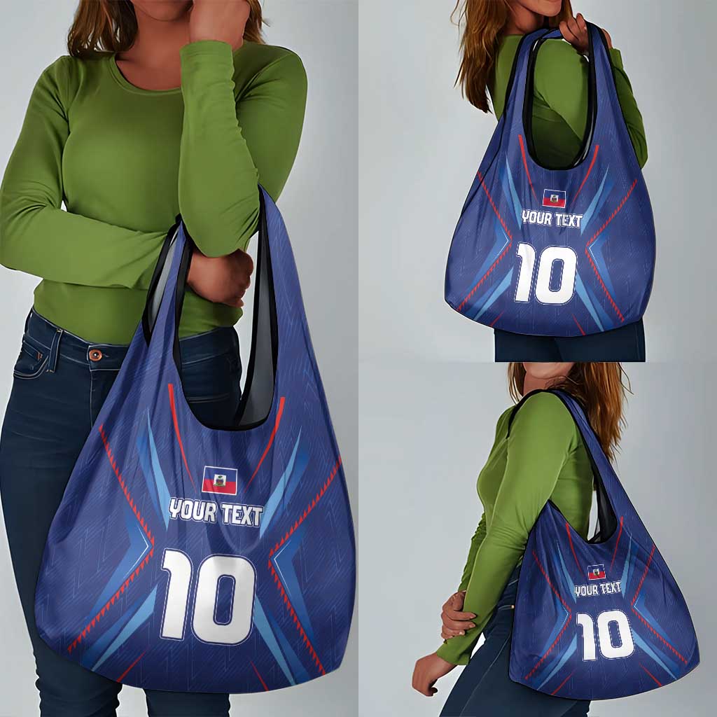 Custom Afro Haiti Football Grocery Bag Sporty Style - African Pride