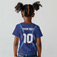 Custom Afro Haiti Football Kid T shirt Sporty Style LT03