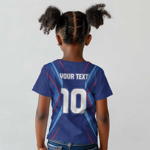 Custom Afro Haiti Football Kid T shirt Sporty Style LT03
