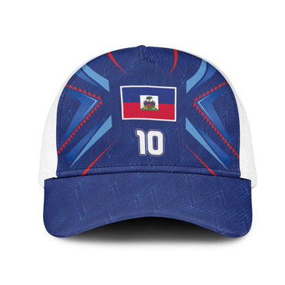 Custom Afro Haiti Football Mesh Trucker Cap Sporty Style - African Pride