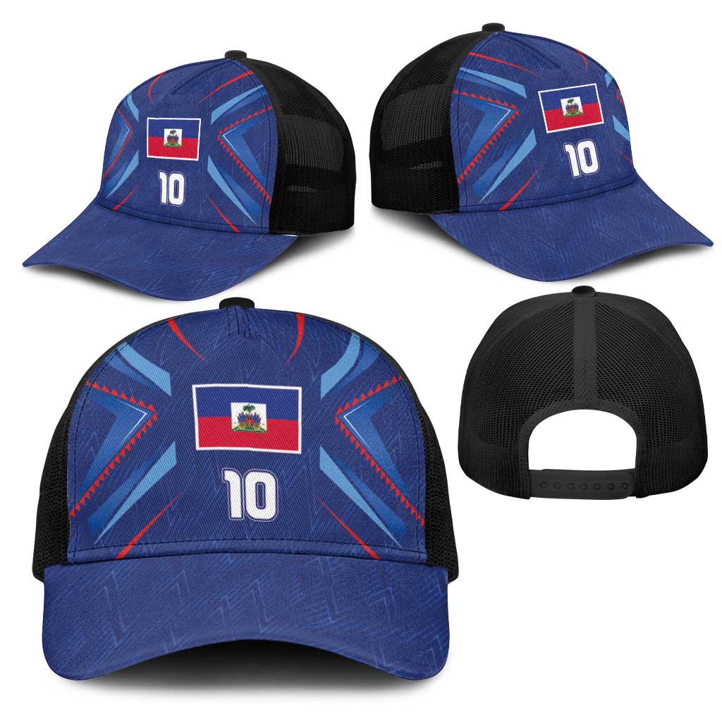 Custom Afro Haiti Football Mesh Trucker Cap Sporty Style - African Pride