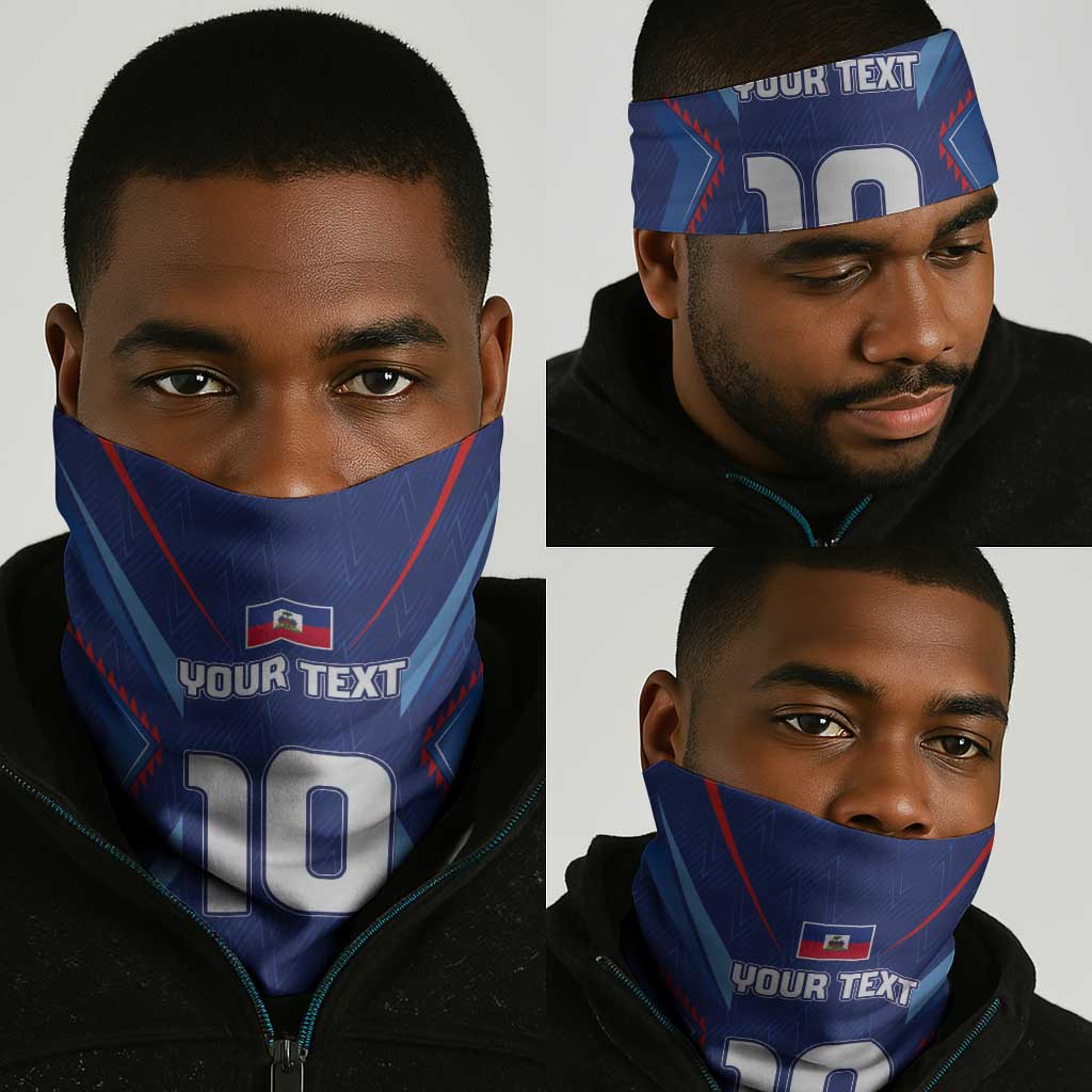 Custom Afro Haiti Football Neck Gaiter Sporty Style - African Pride