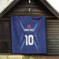 Custom Afro Haiti Football Quilt Sporty Style - African Pride