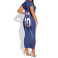 Custom Afro Haiti Football Short Sleeve Bodycon Dress Sporty Style LT03