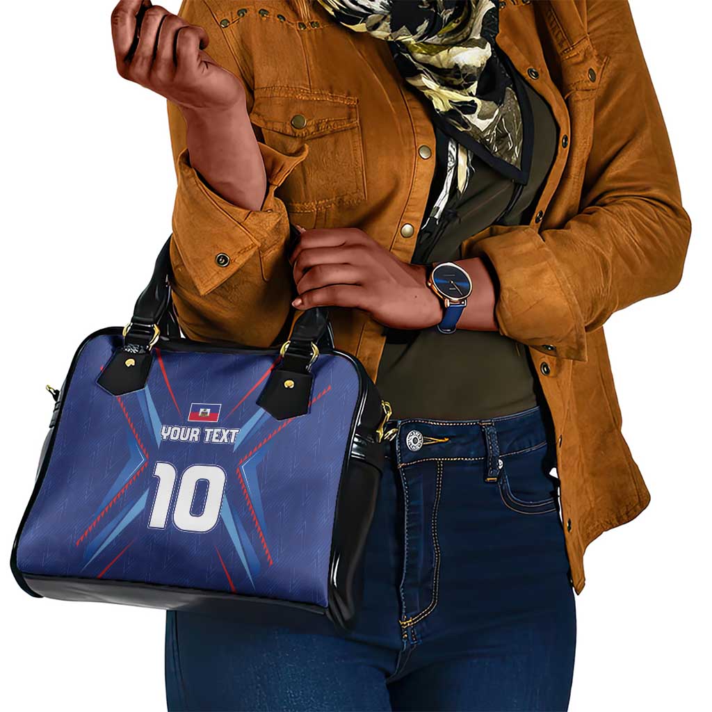 Custom Afro Haiti Football Shoulder Handbag Sporty Style - African Pride