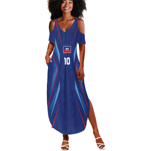 Custom Afro Haiti Football Summer Maxi Dress Sporty Style LT03