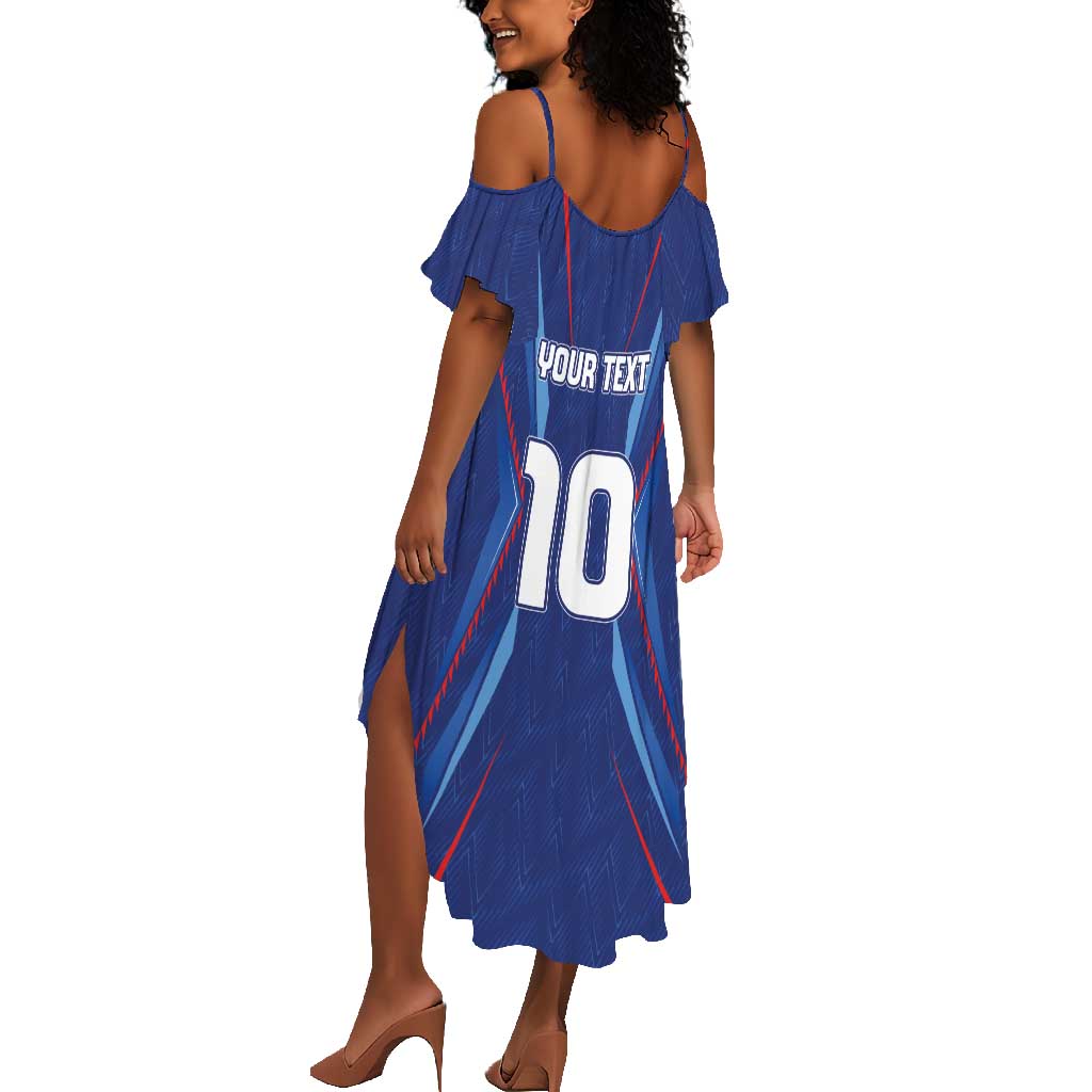 Custom Afro Haiti Football Summer Maxi Dress Sporty Style LT03