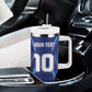 Custom Afro Haiti Football Tumbler With Handle Sporty Style - African Pride