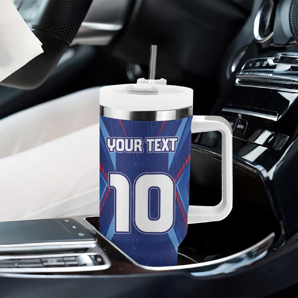 Custom Afro Haiti Football Tumbler With Handle Sporty Style - African Pride