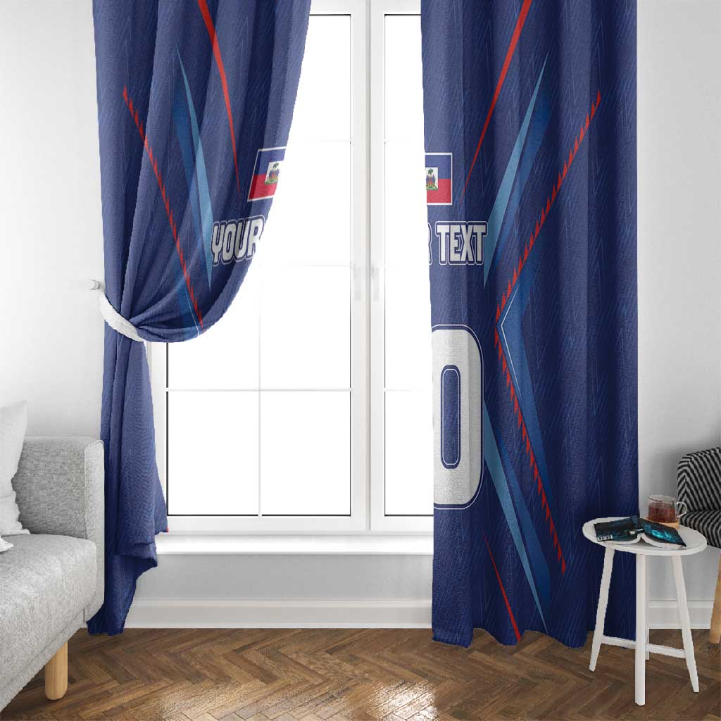 Custom Afro Haiti Football Window Curtain Sporty Style - African Pride