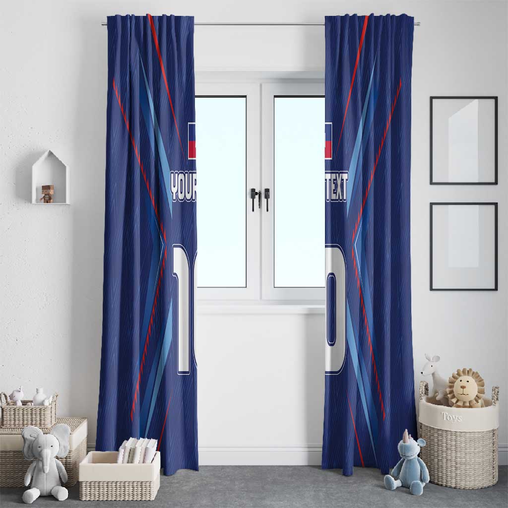 Custom Afro Haiti Football Window Curtain Sporty Style - African Pride