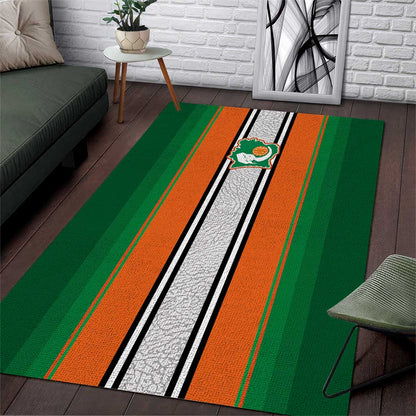 Côte d'Ivoire National Football Area Rug Les Elephants-Sporty Stripes - African Pride