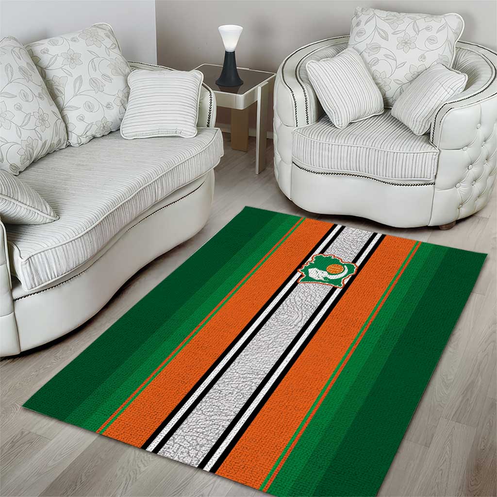 Côte d'Ivoire National Football Area Rug Les Elephants-Sporty Stripes - African Pride